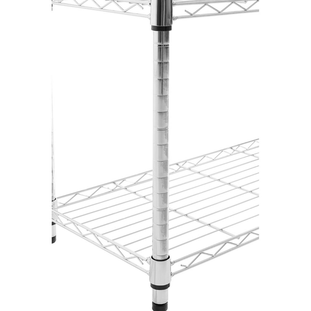 Wire frame 4 Tier Shelf Unit silver-coloured, SO'HOME