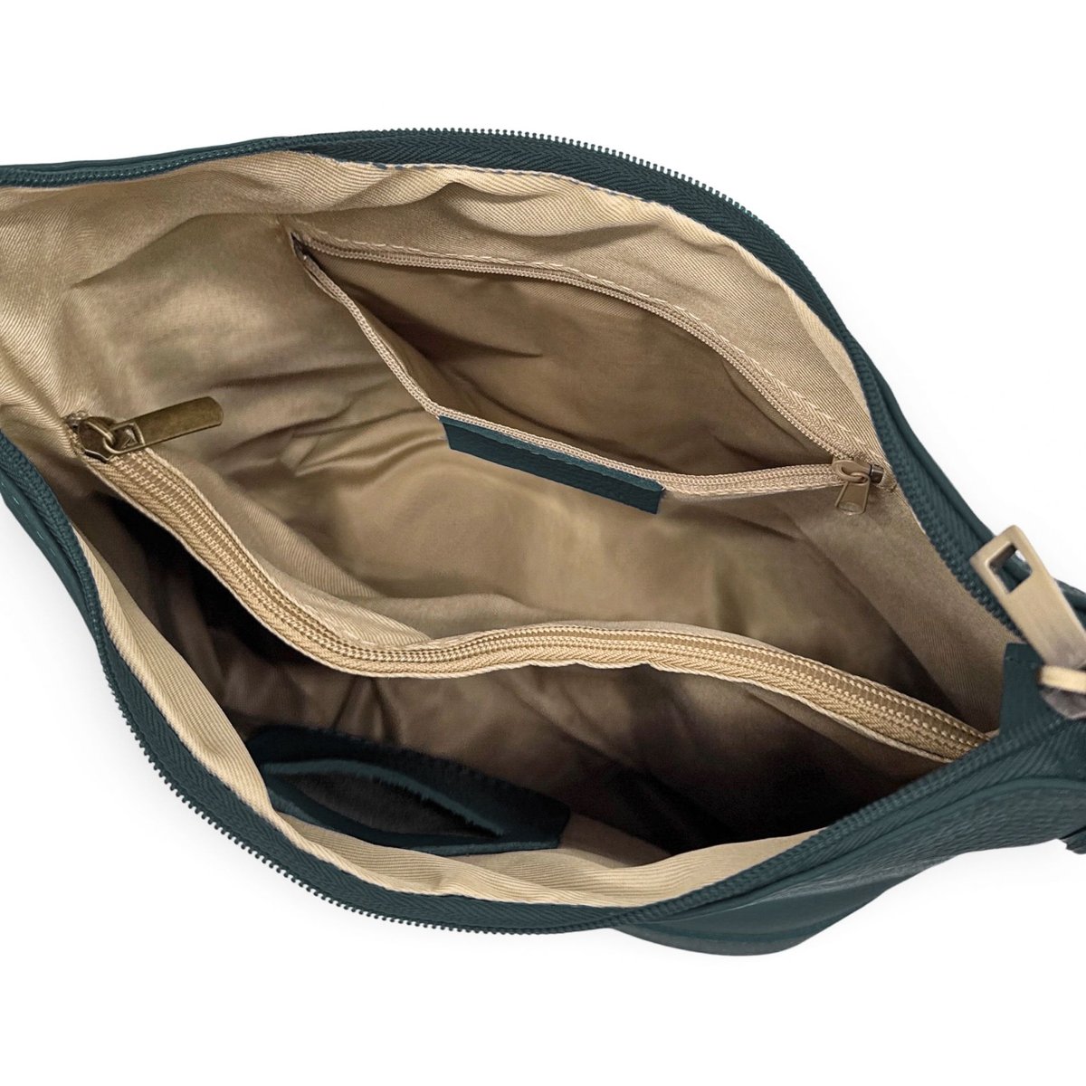 Sac seau en cuir grainé italien BEAUBOURG vert canard, OH MY BAG