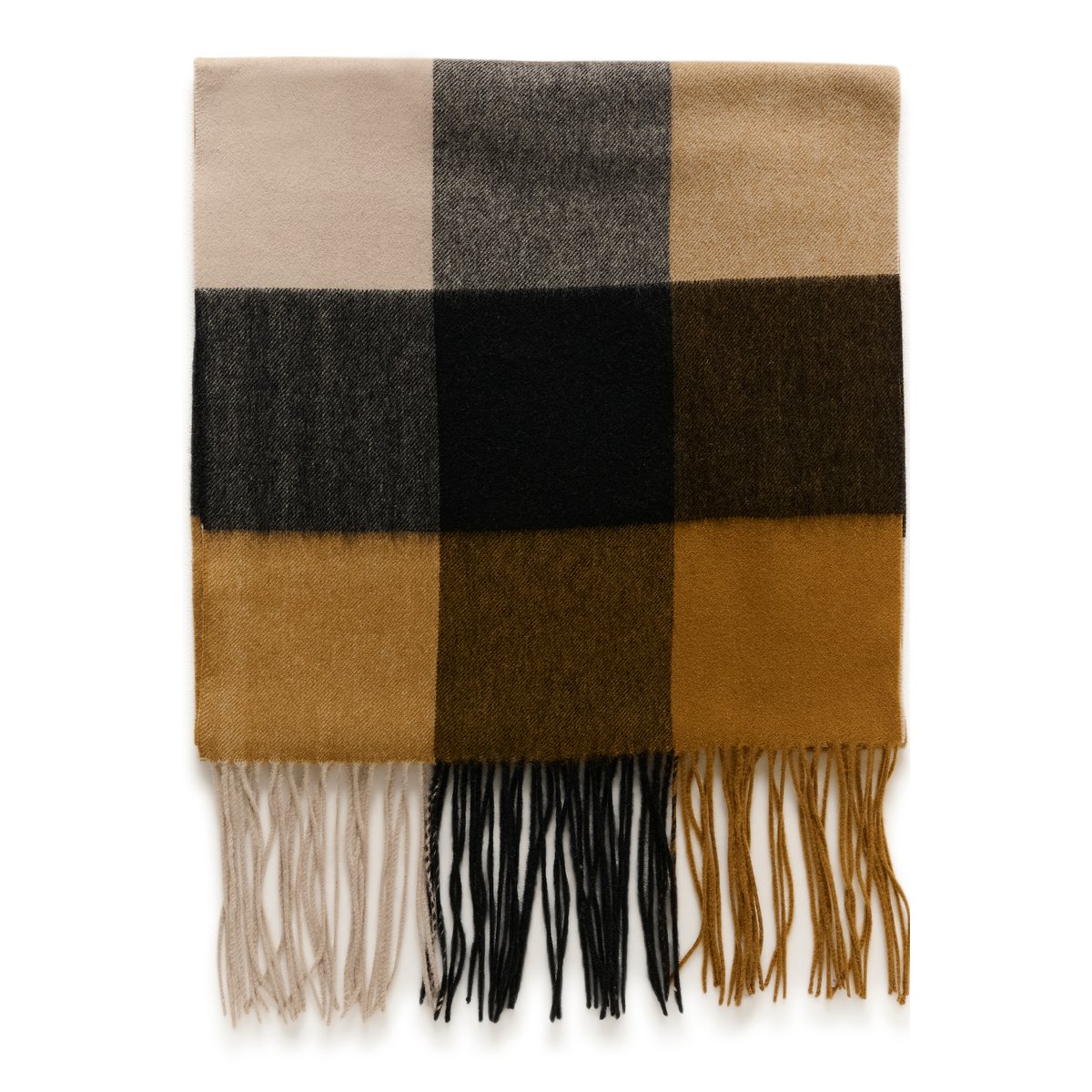 Accessoires marron bronze brown square check, SOAKED IN LUXURY