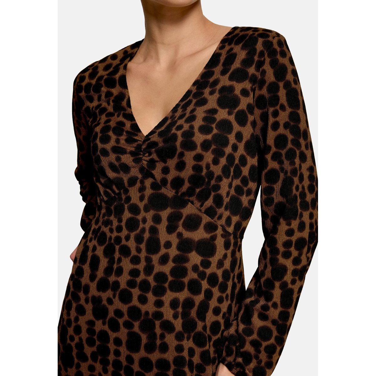 Robe en jersey à imprimé brown/black, ZERO