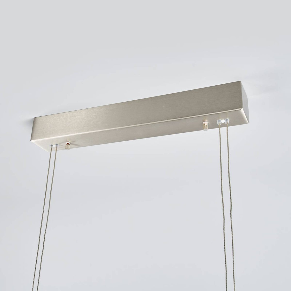 Suspension En Bois Design Led, Lian chêne naturel, nickel mat, LUCANDE