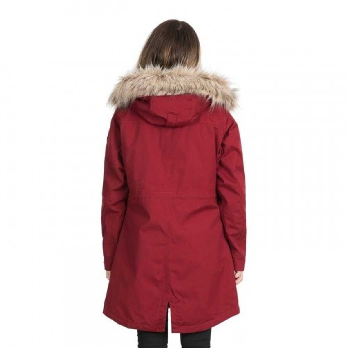 Parka unie en coton FAITHFUL bordeaux, TRESPASS