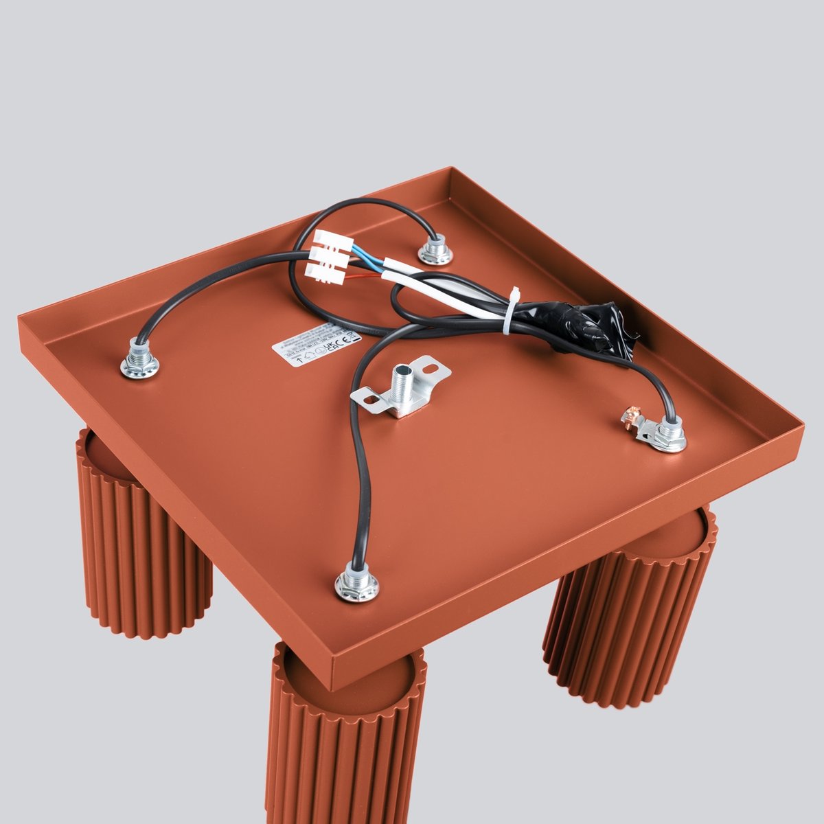 Plafonnier Aluminium Ocre Rouge GU10 4 Karbon rouge, EDEN