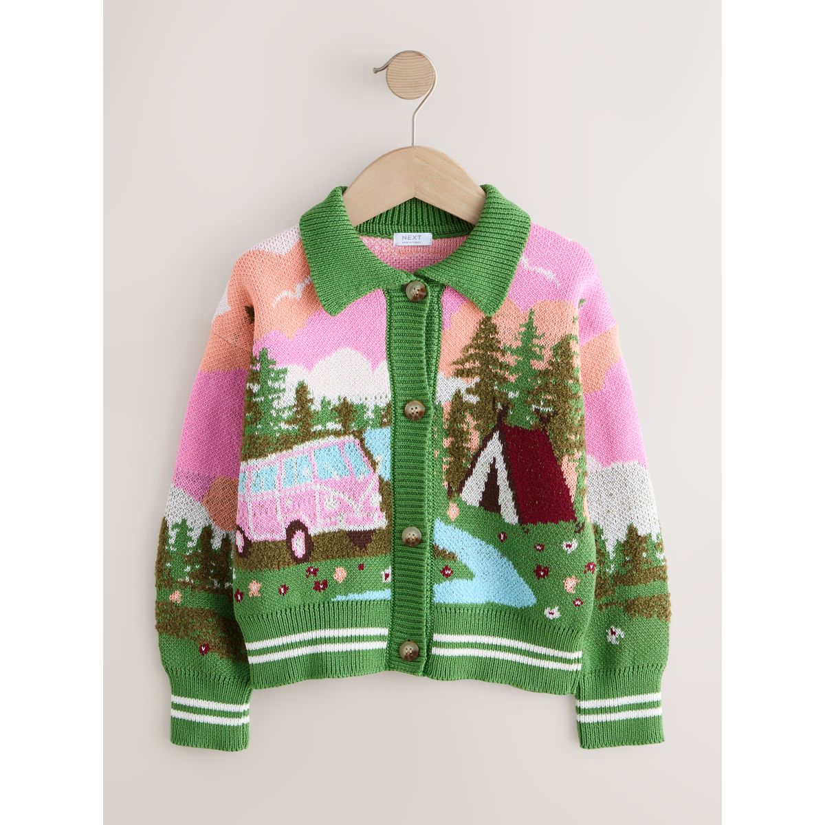Cardigan avec van vert, NEXT