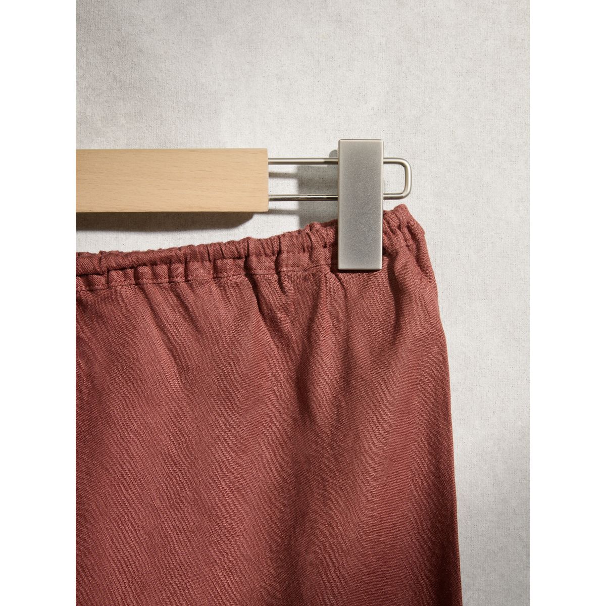 Jupe empire lin n. premium marron rouille, NEXT