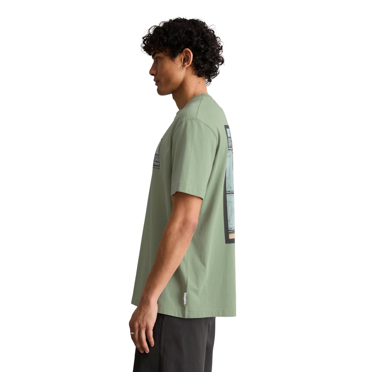 T-shirt relaxed avec un grand imprimé au dos gris, MARC O’POLO DENIM