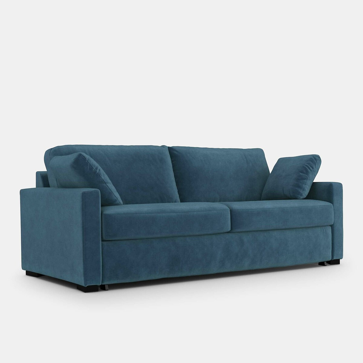 Canapé convertible 2, 3 ou 4 places, en mousse, en velours, TIMOR bleu de prusse, LA REDOUTE INTERIEURS