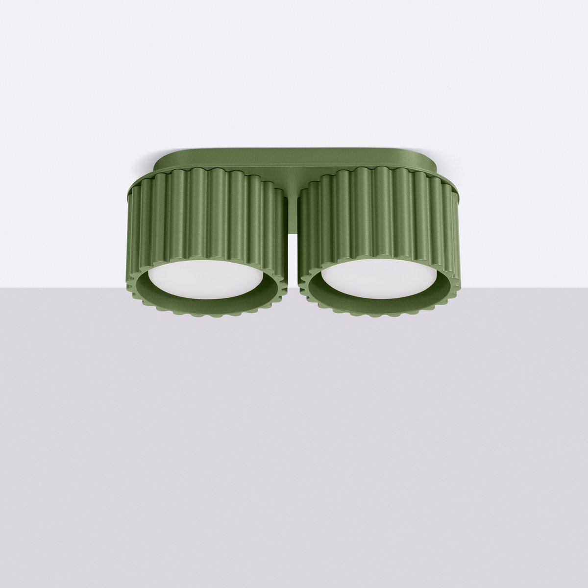 Plafonnier Aluminium Vert Olive Gx53 2 Aura vert, EDEN