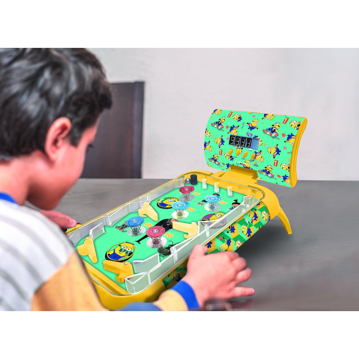 Flipper électronique de table Les Minions bleu, LEXIBOOK
