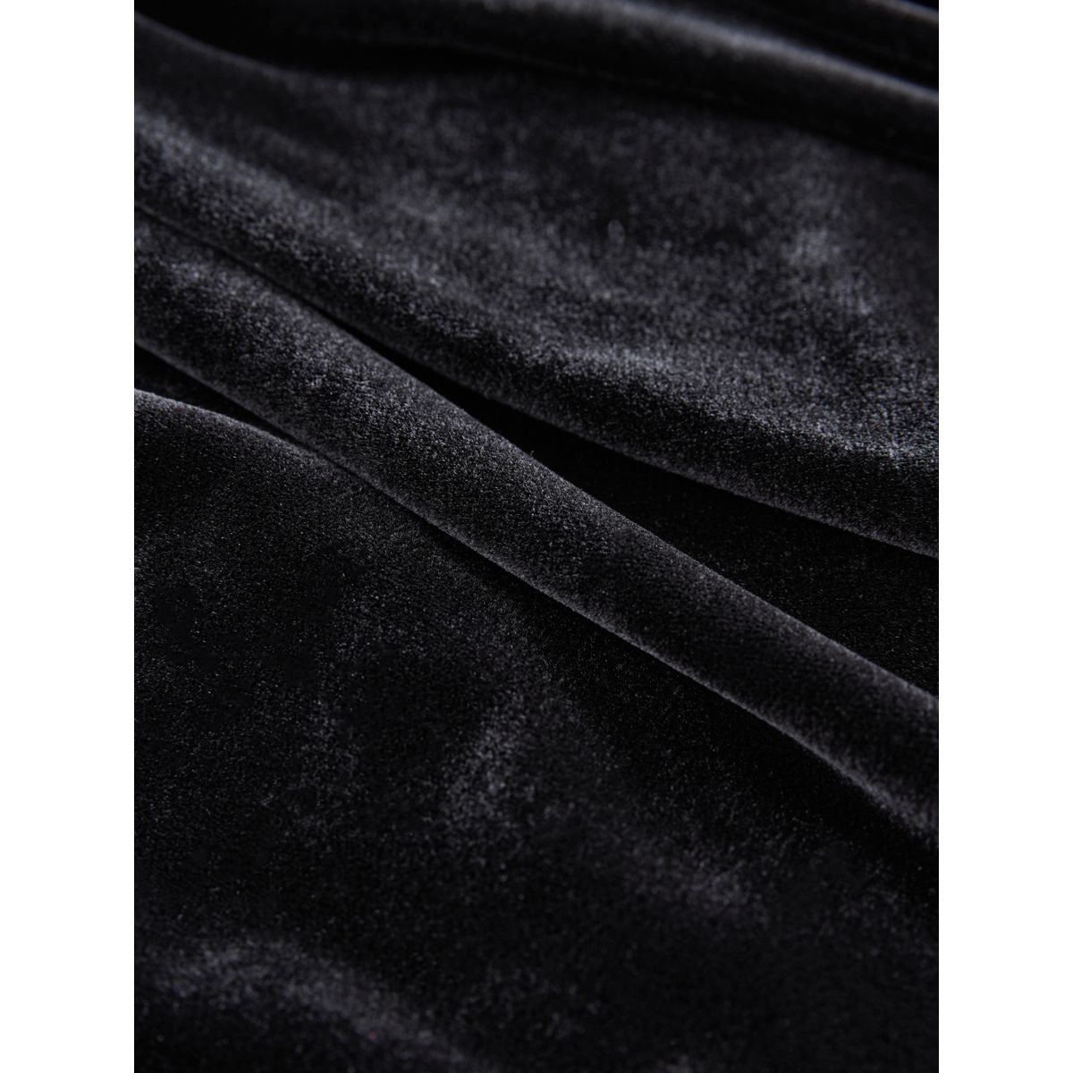 Jupe mi-longue drapée en velours noir, NEXT