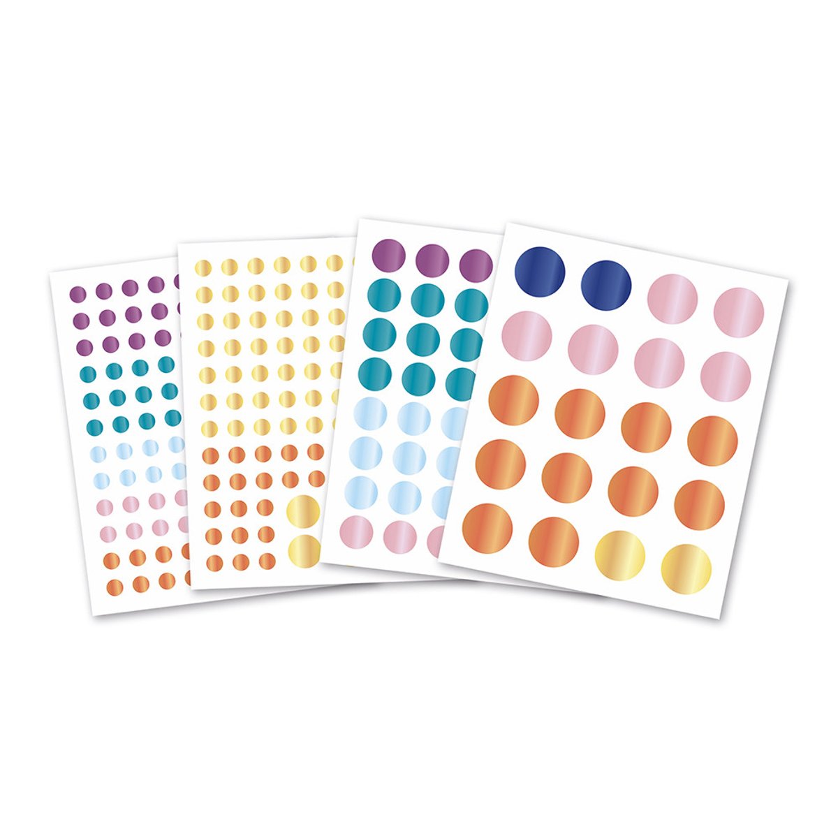 Gommettes Rondes Métalisées Animaux 3 Ans couleur unique, JANOD