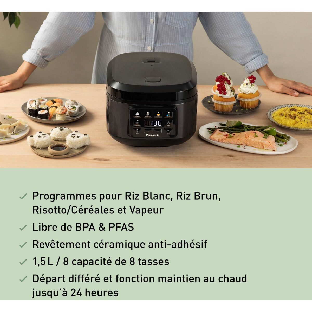 Cuiseur riz SR-DA152KXE couleur unique, PANASONIC