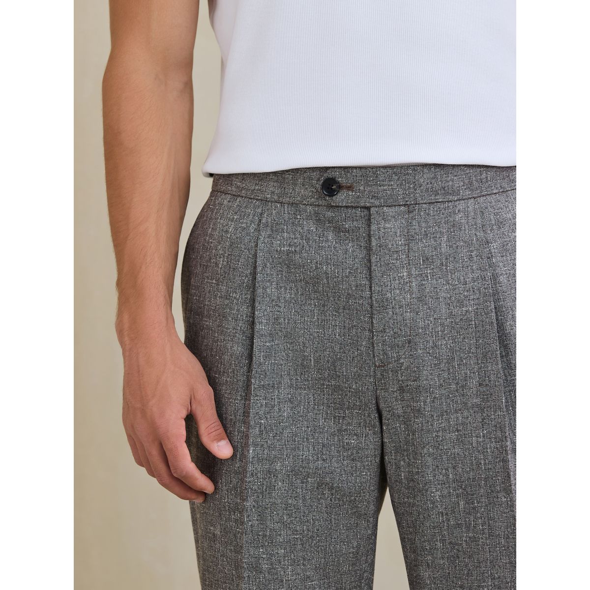 Pantalon texturé avec languettes d’ajustement naturel, NEXT