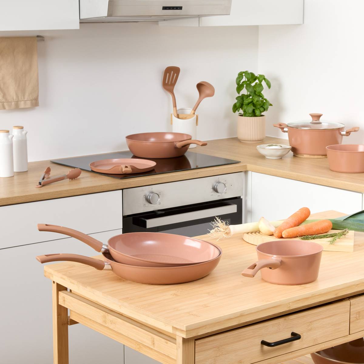 Wok rond en aluminium recyclé TOSCANE couleur unique, 5FIVE SIMPLY SMART