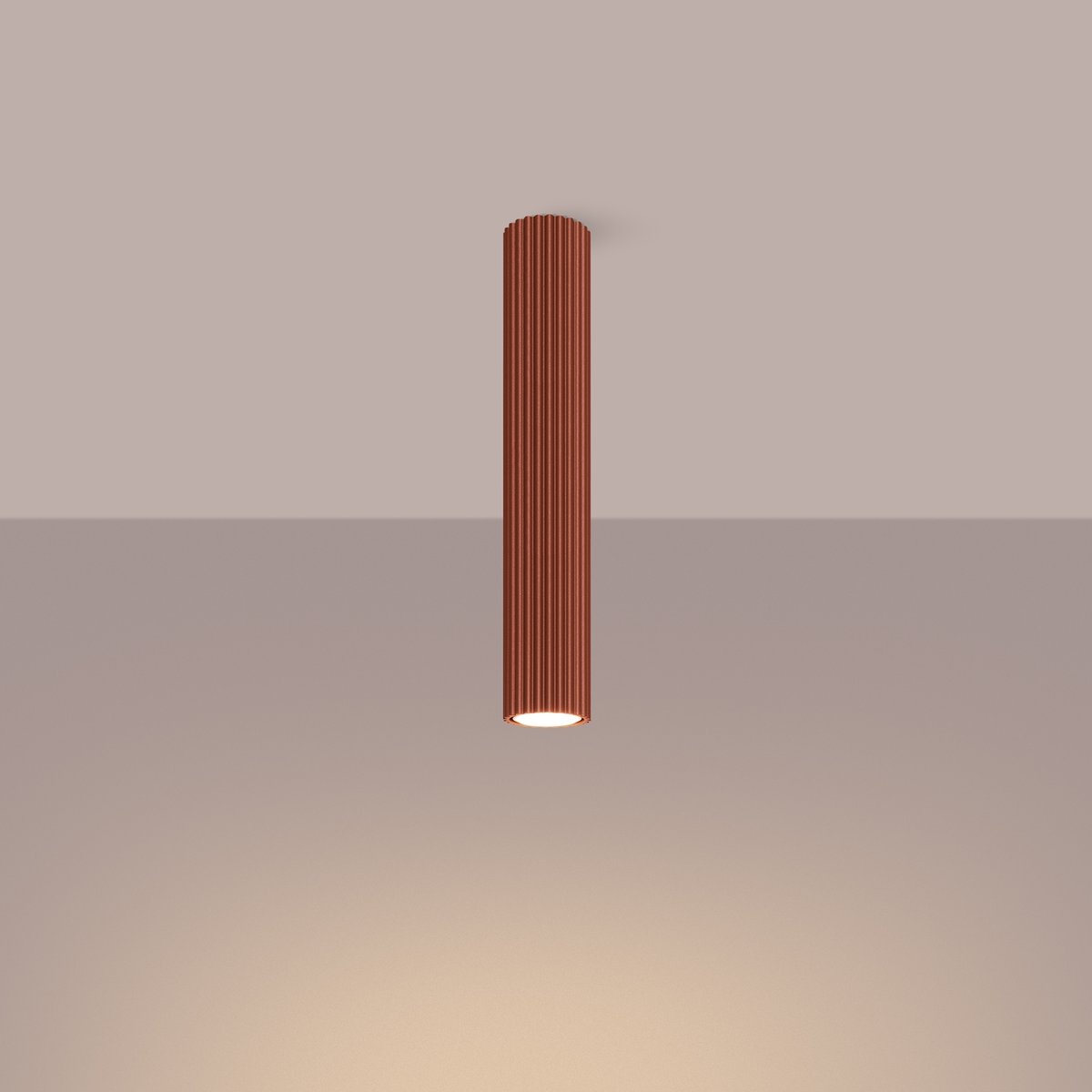 Plafonnier Aluminium Ocre Rouge GU10 1 Karbon 40 rouge, EDEN