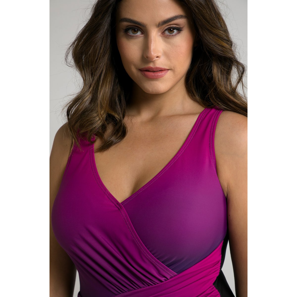 Maillot de bain, dégradé, bonnets souples rose vif baies, ULLA POPKEN