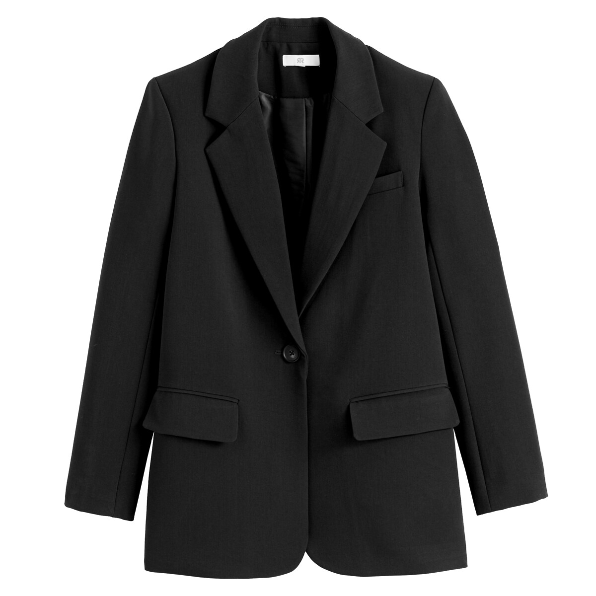 Blazer coupe ample noir, LA REDOUTE COLLECTIONS