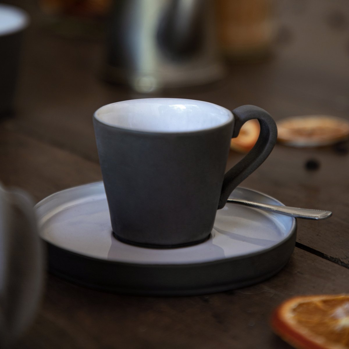 Tasse à café et soucoupe 0.09 L LAGOA ECOGRES blanc, COSTA NOVA