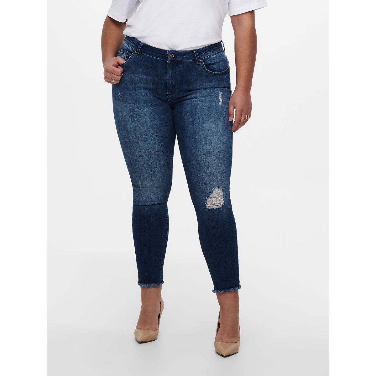 Jean Skinny medium blue denim, ONLY CARMAKOMA