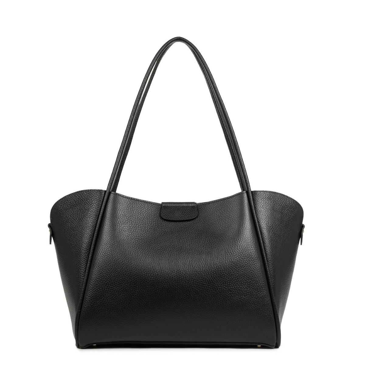 Très grand sac cabas épaule, Made in France IDA DOUBLE noir - in - nude, LANCASTER