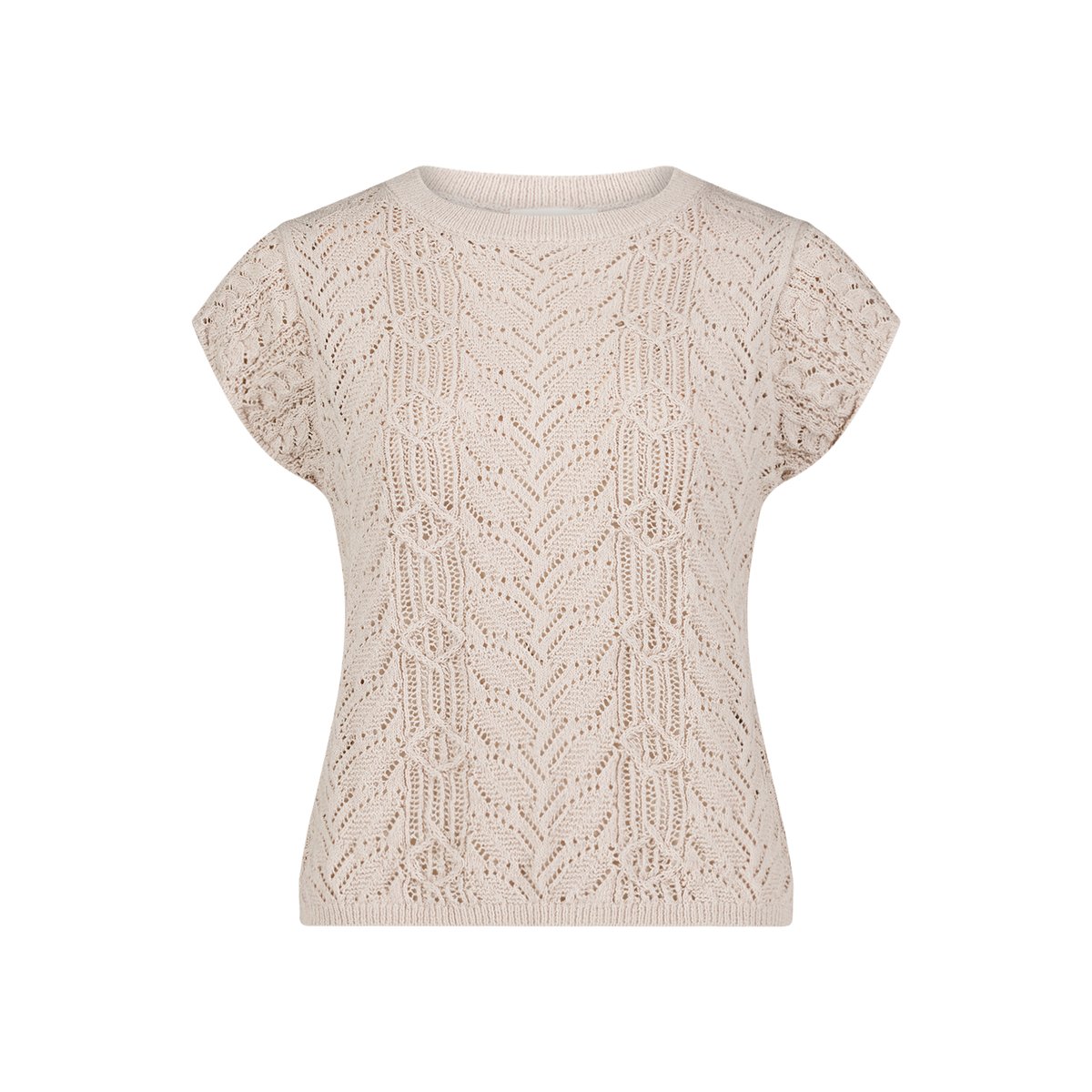 Pull-over en fine maille à manches à ailettes silky beige, CARTOON