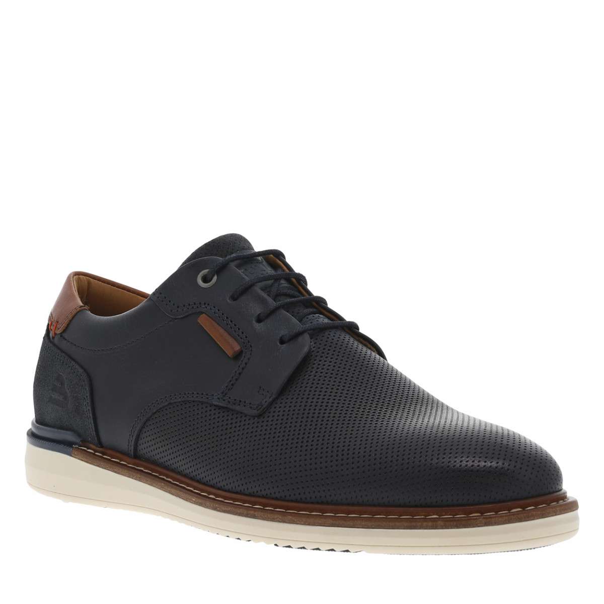 Baskets basses cuir bleu, BULLBOXER