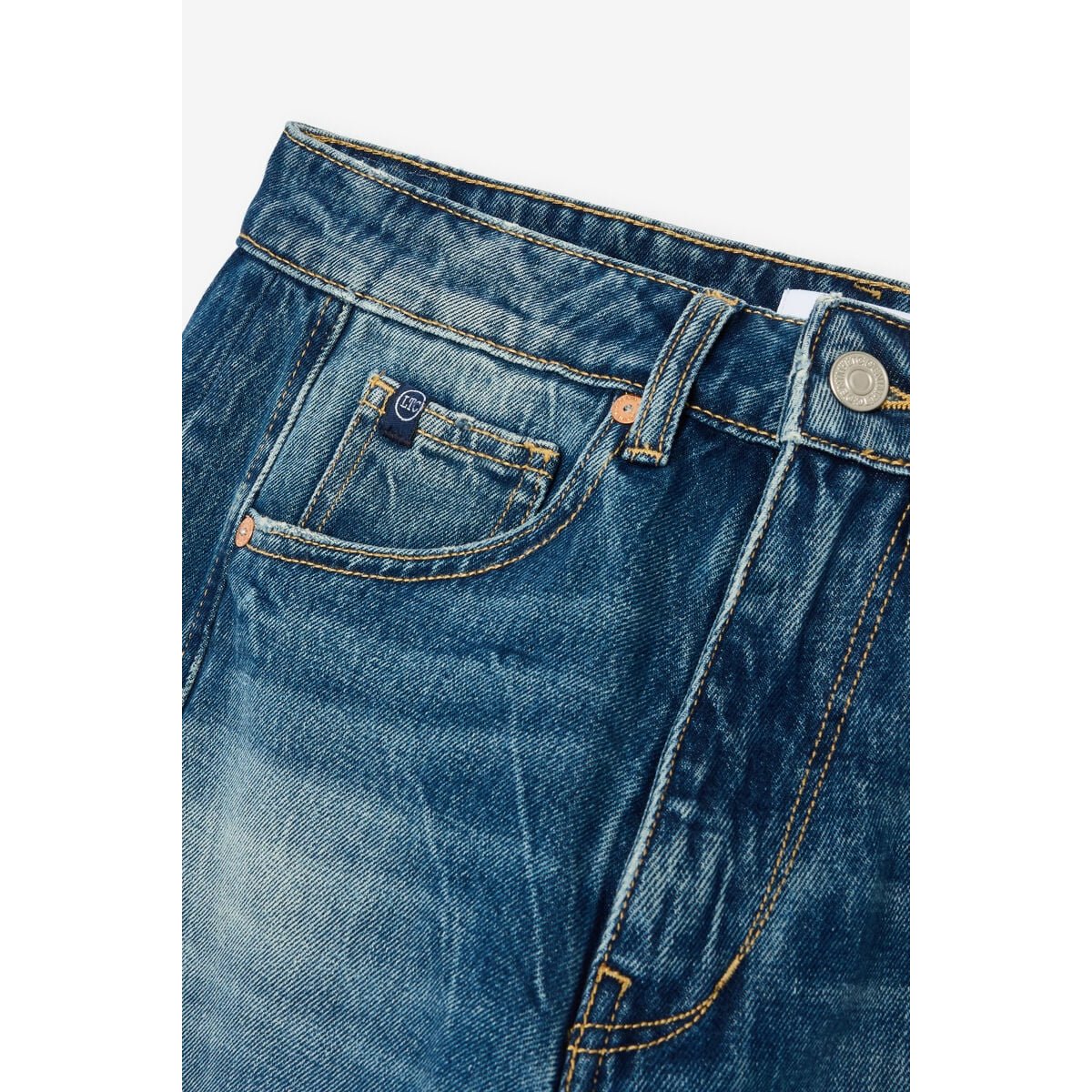 Jeans loose, large LEAL, longueur 34 blue, LE TEMPS DES CERISES