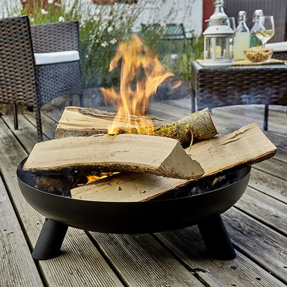 Brasero acier, JUNTO noir, COOK IN GARDEN