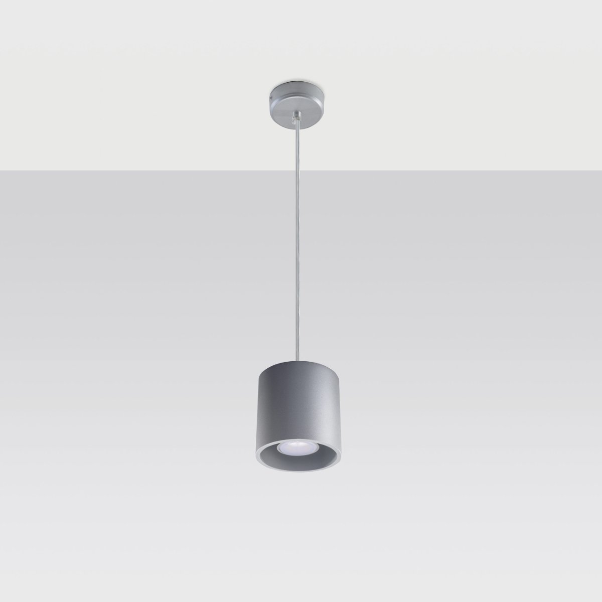 Suspension Aluminium Gris GU10 1 Orbis gris, EDEN