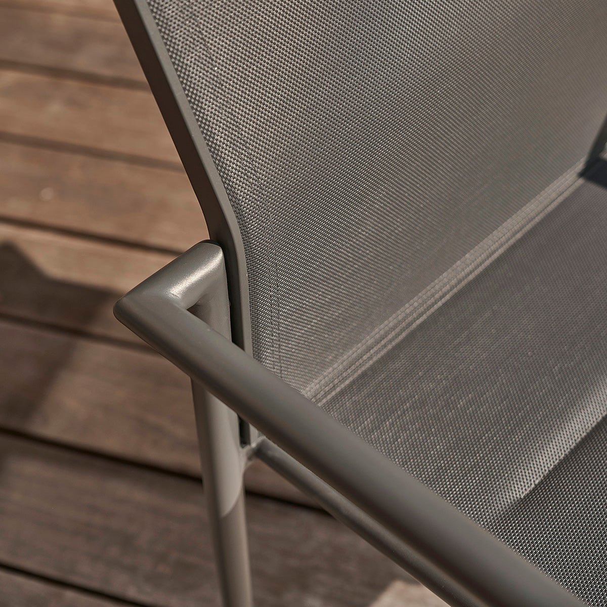 Lot de 2 fauteuils en aluminium et textilène LAGON gris, BERAH GETAH