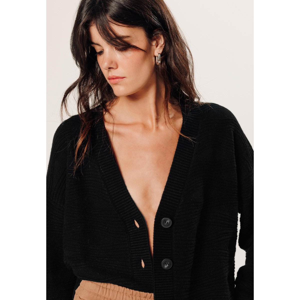 Gilet fantaisie en cachemire noir, RODIER