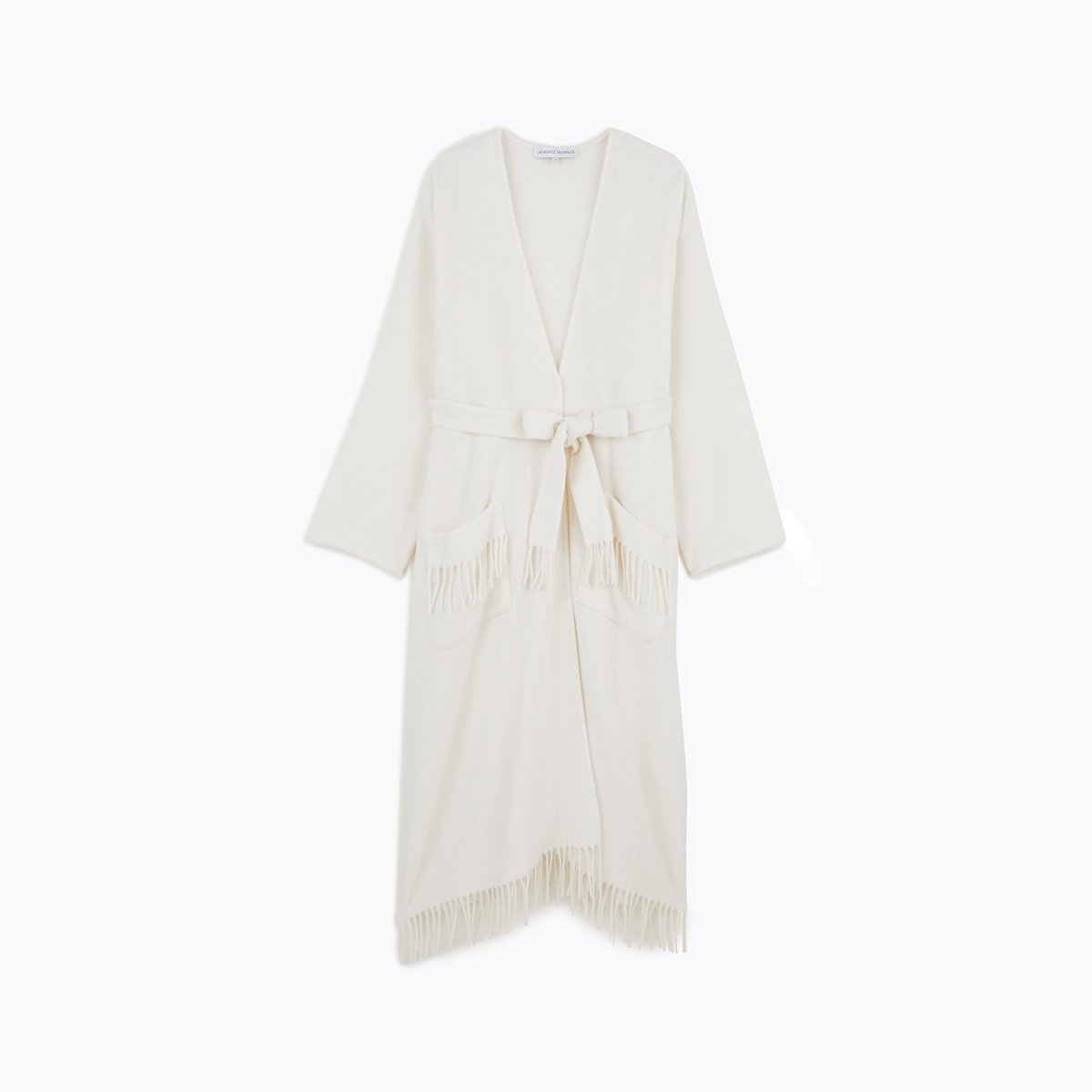 Poncho long en laine polyamide ÉPONYME ecru, LAURENCE TAVERNIER
