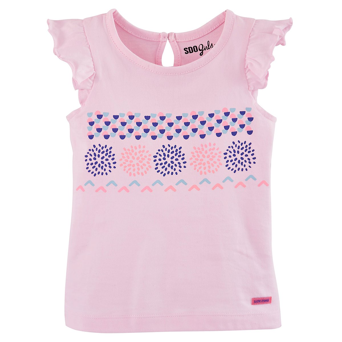 Tshirt fille manches courtes jersey les grands de sucre d'orge rose, SUCRE D'ORGE
