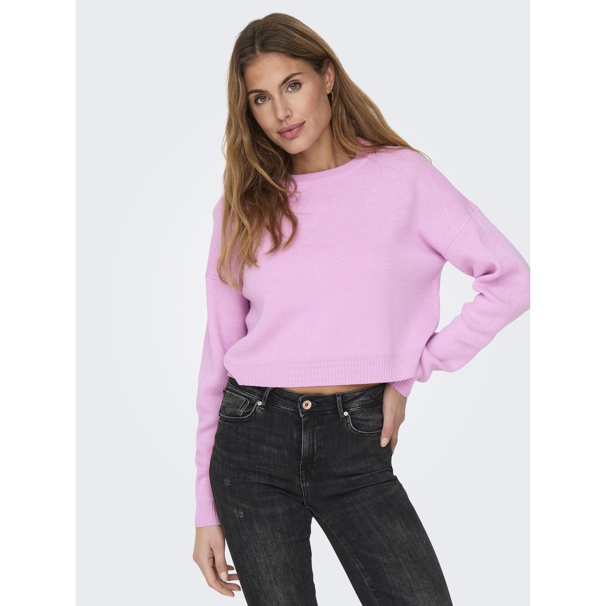 Pull En Maille rose - bonbon 1, ONLY
