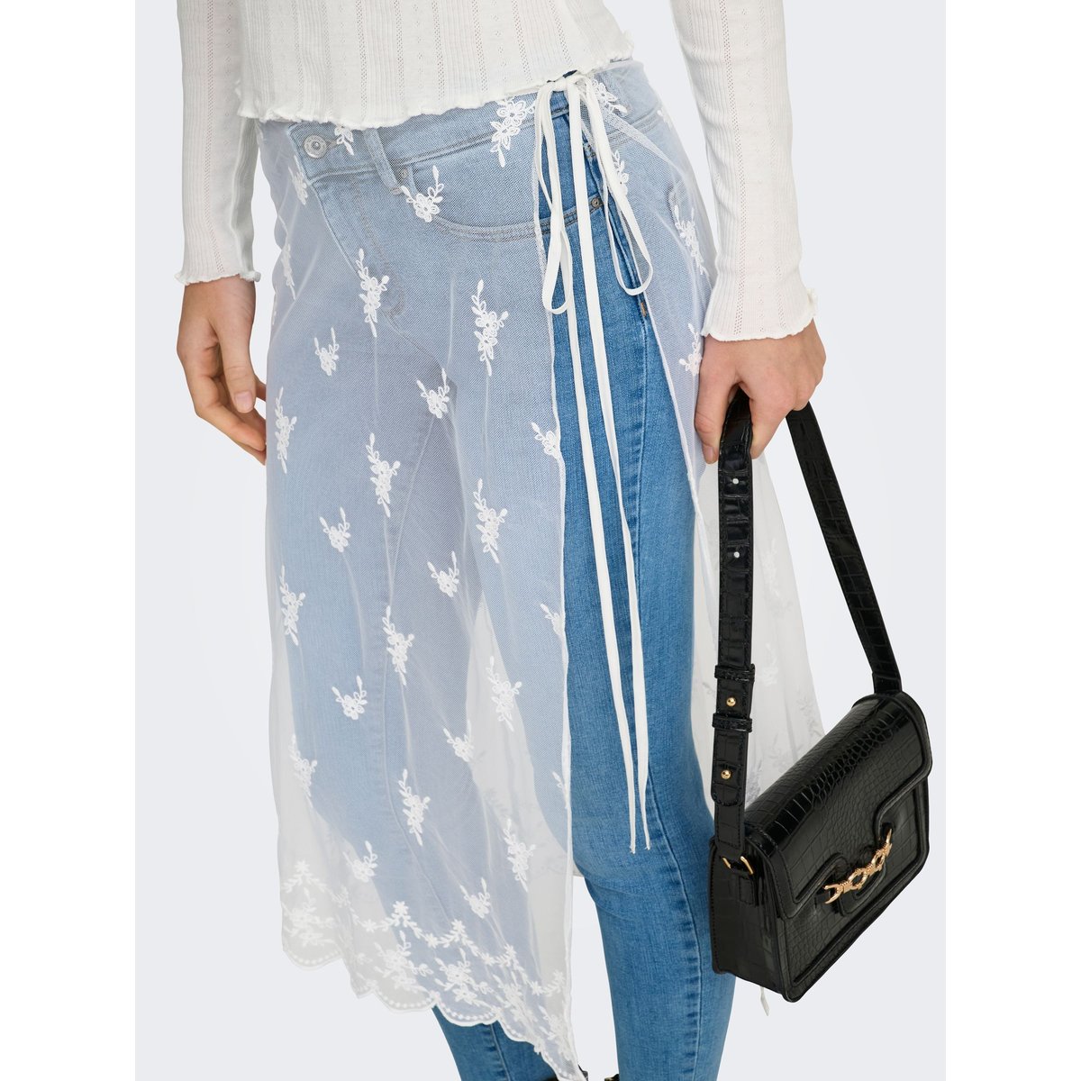 Jupe bright white, ONLY