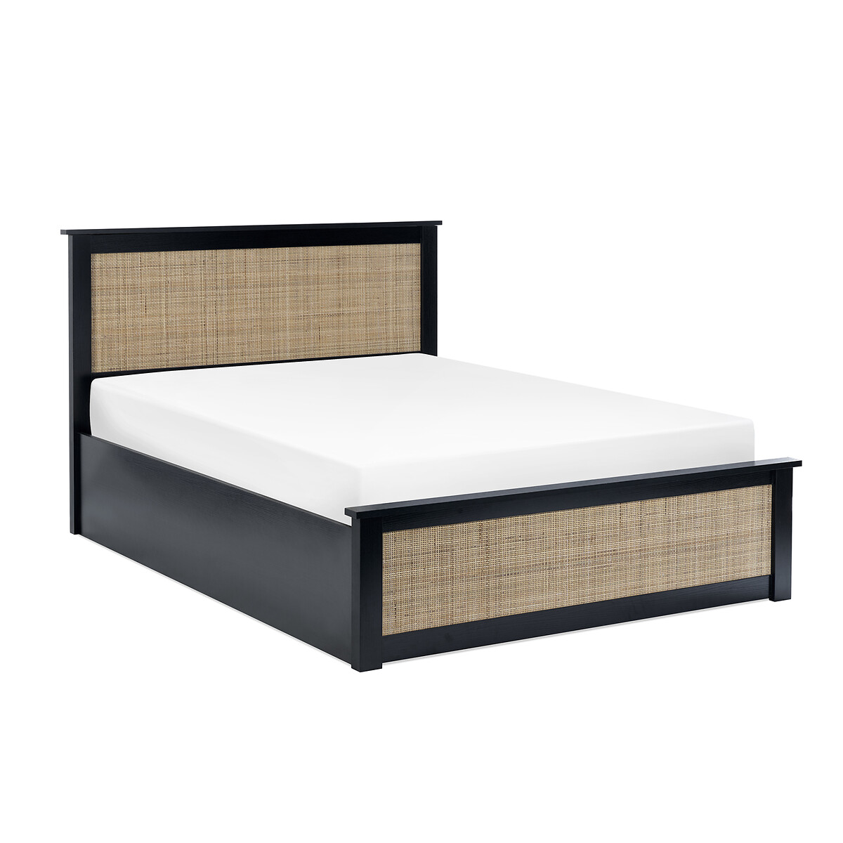 Indiya Rattan Ottoman Bed black, SO'HOME