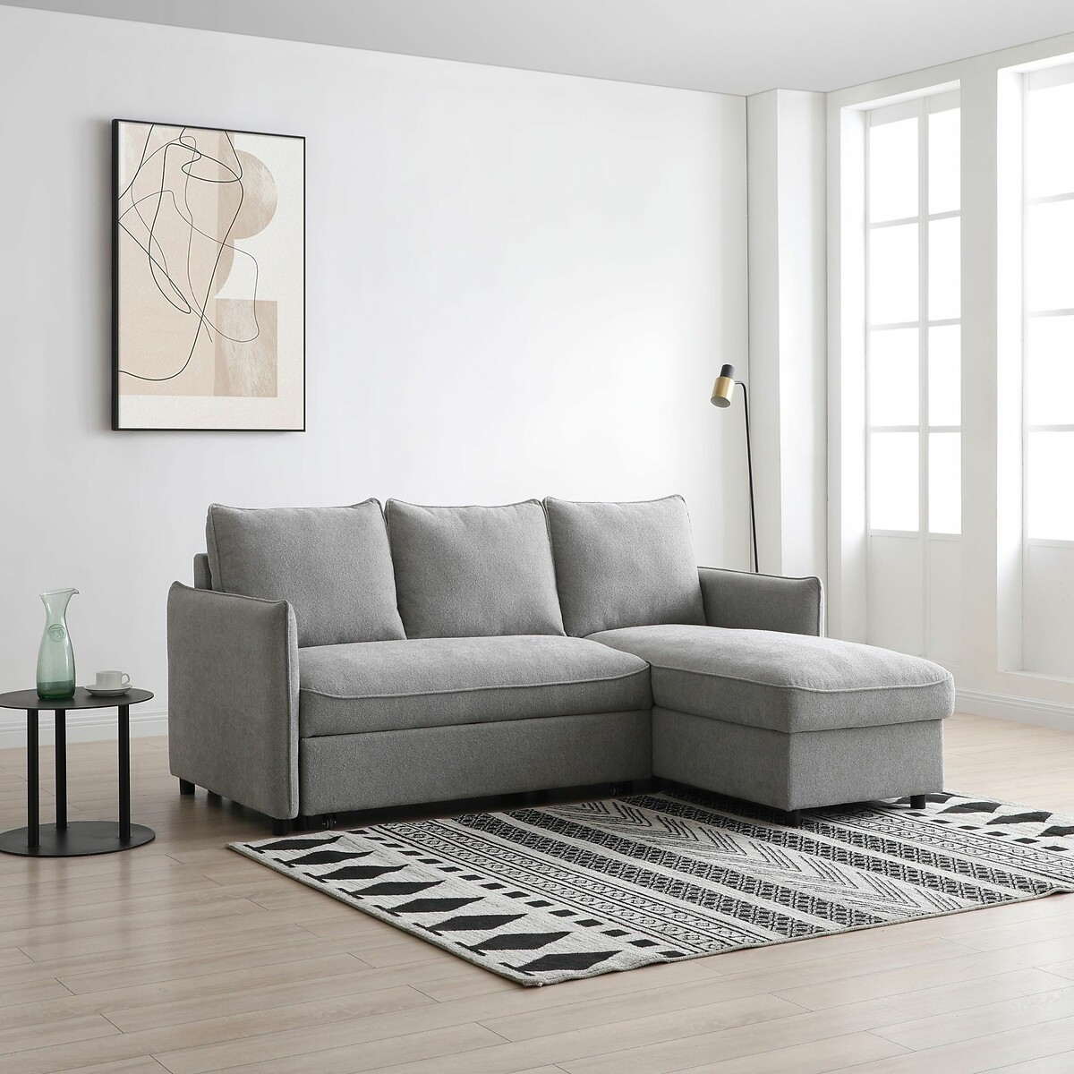 Beatrice Boucle Corner Pop Up Sofa Bed grey, SO'HOME
