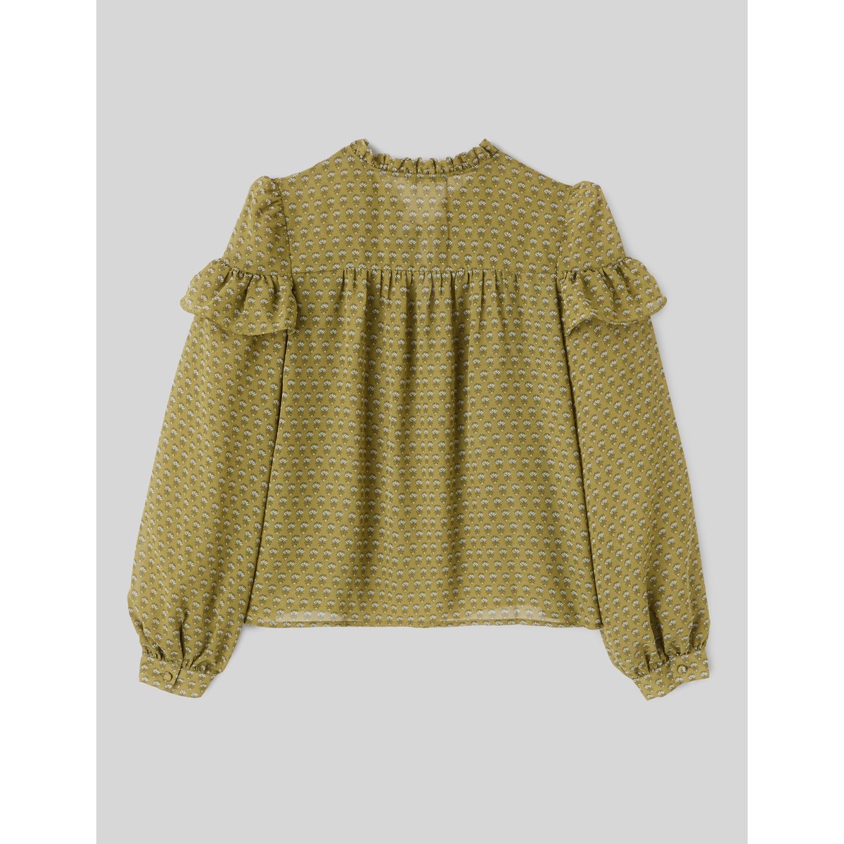 Blouse en voile imprimée multicolore, BZB