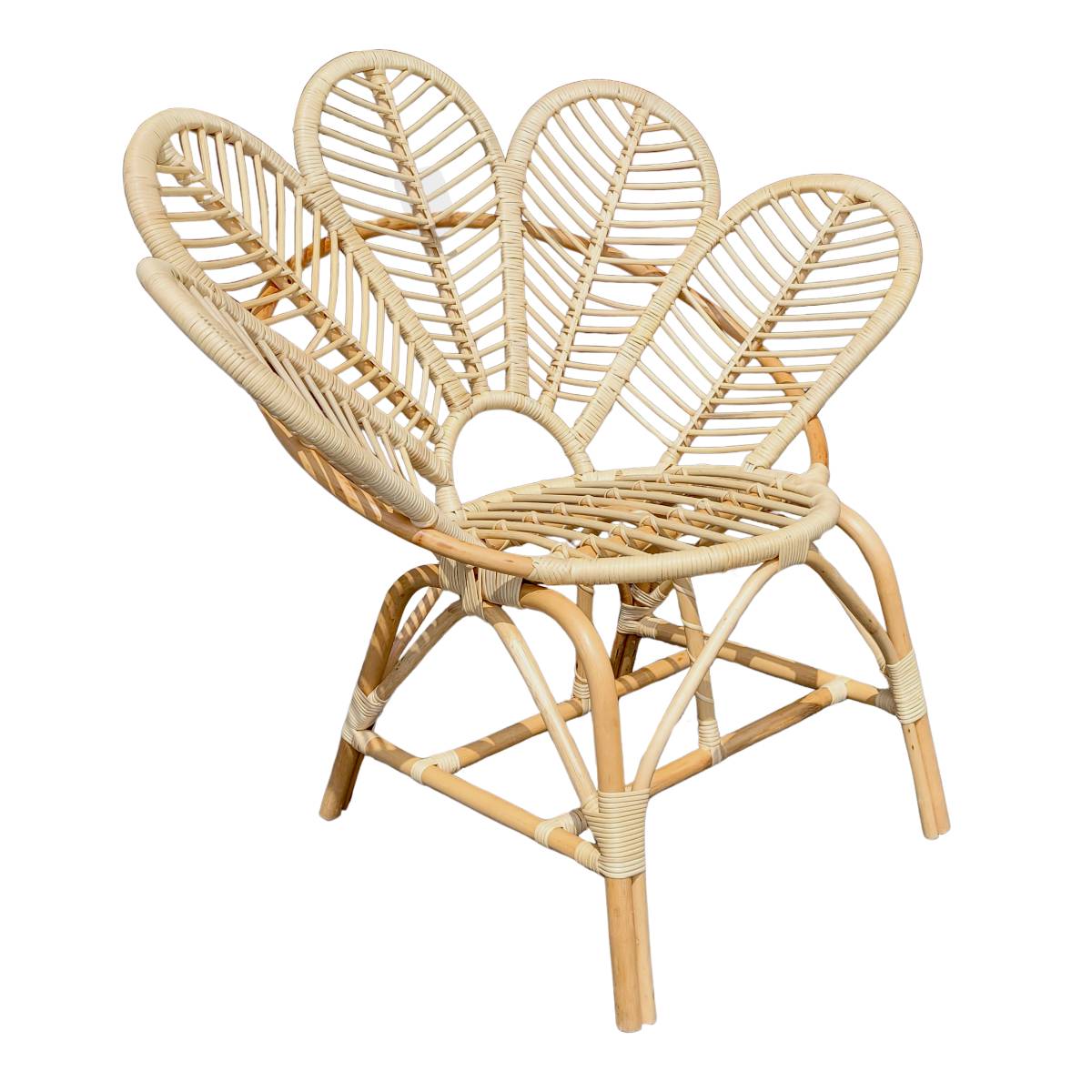 Fauteuil de jardin en rotin RATTAN bois clair, MADE IN MEUBLES