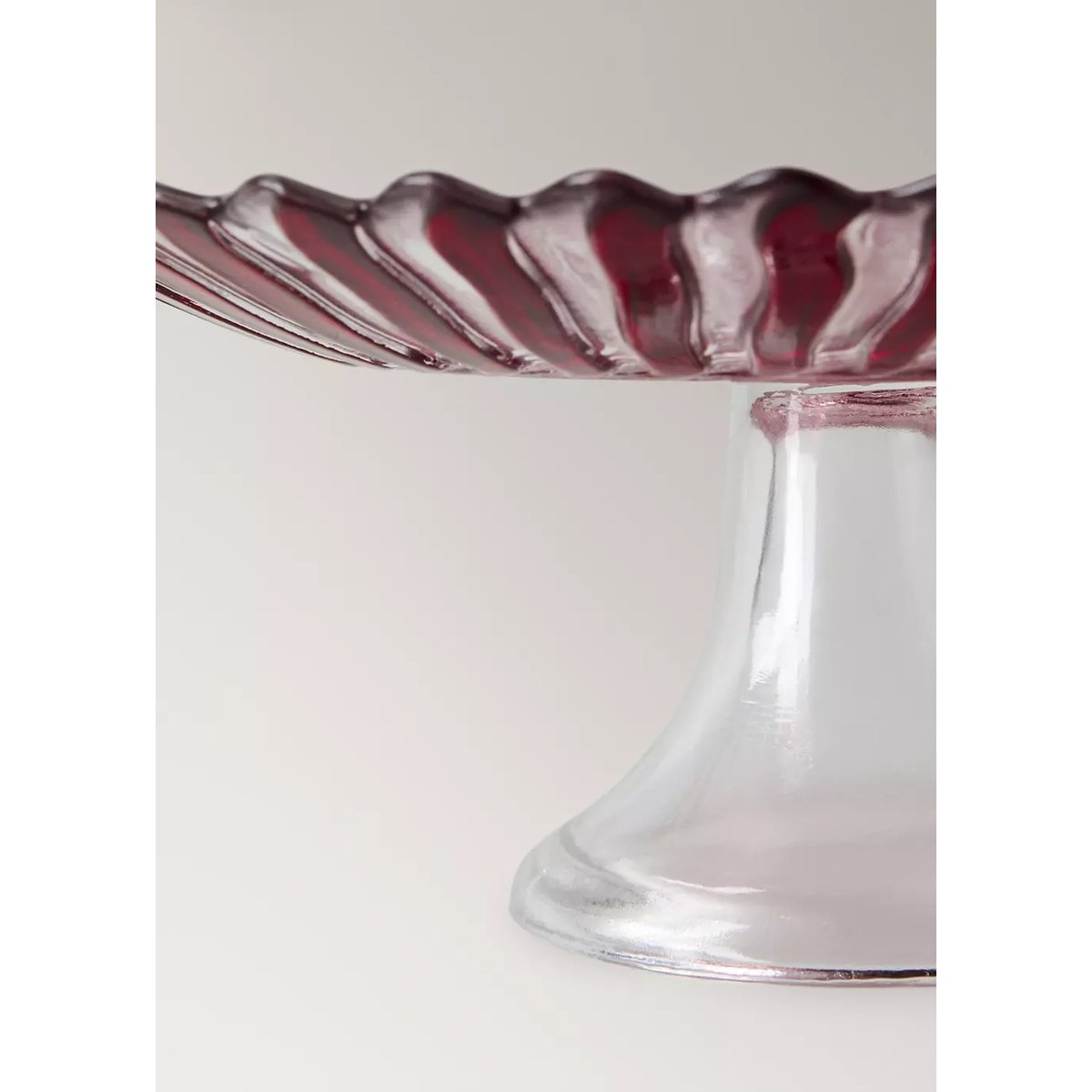 Récipient de cuisine en verre rayé rouge, MANGO HOME