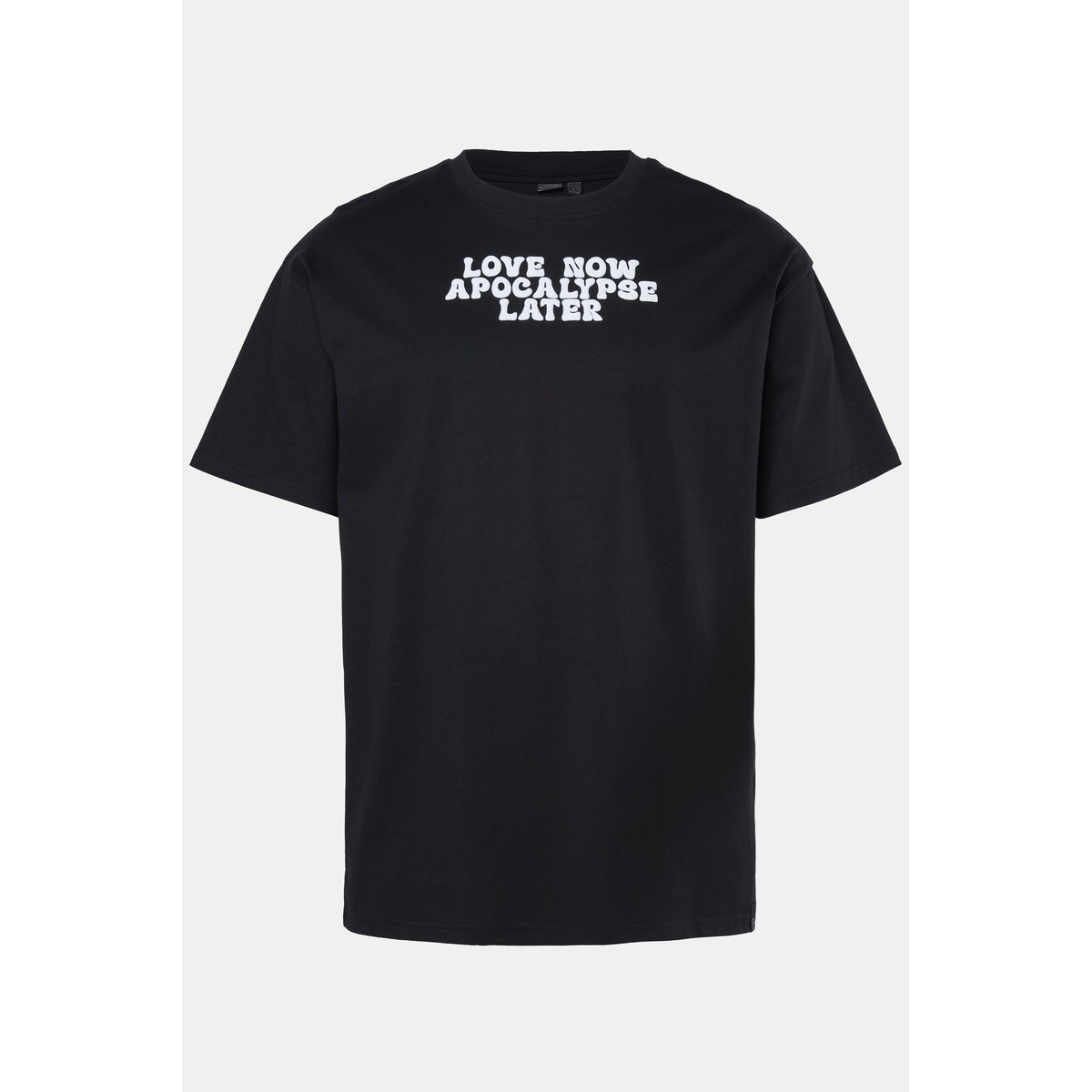 T-shirt, manches mi-hauteur, coupe oversize noir, STHUGE