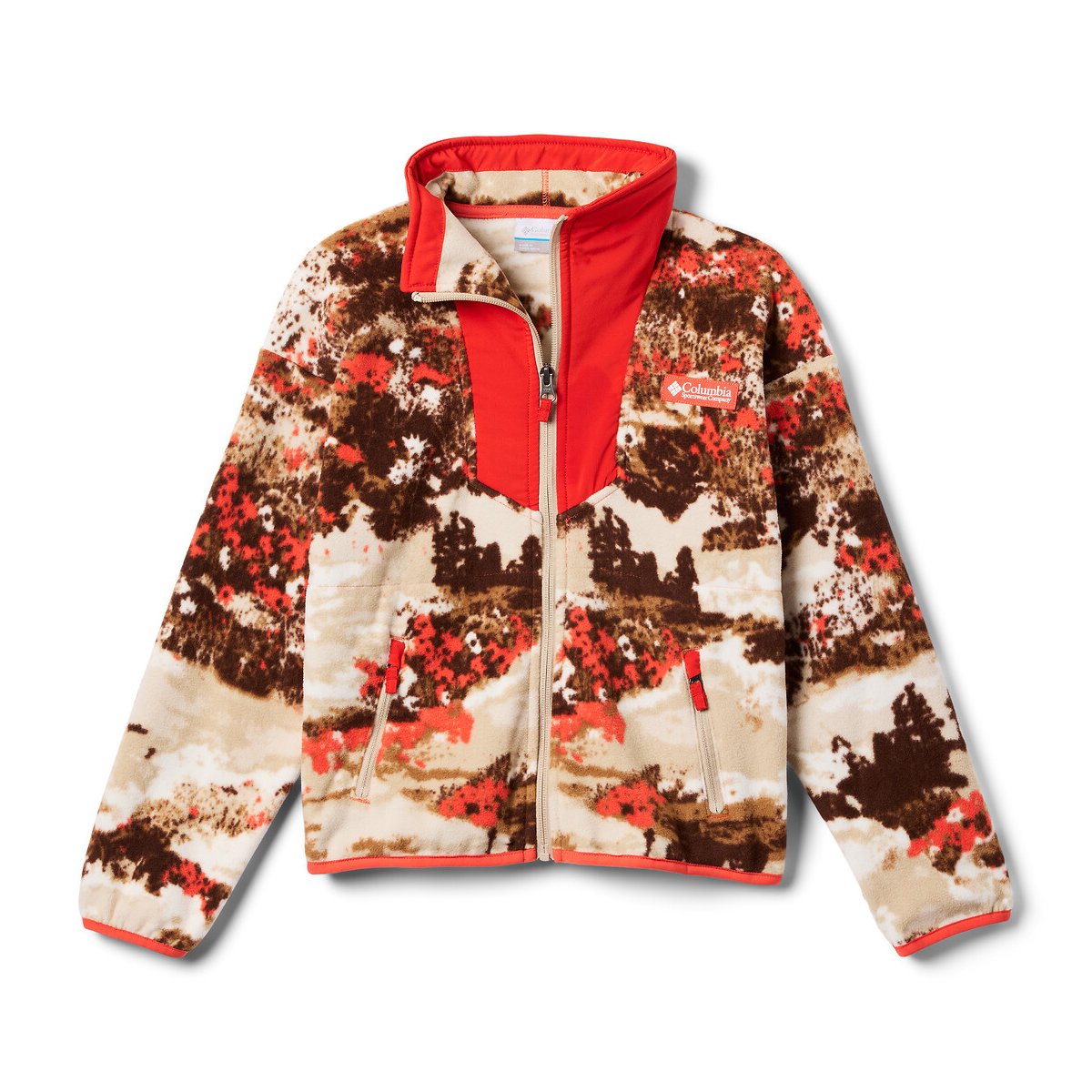 Veste polaire zippée, SEQUOIA imprimé orange, COLUMBIA