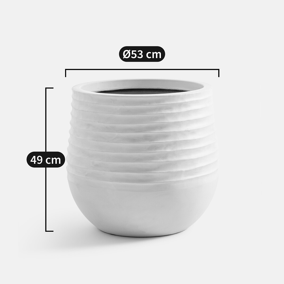 Bloempot, hoogte 49 cm, NEVA gebroken wit, LA REDOUTE INTERIEURS