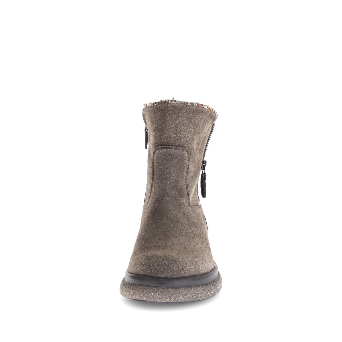 Bottines en cuir à talon décroché marron, GABOR