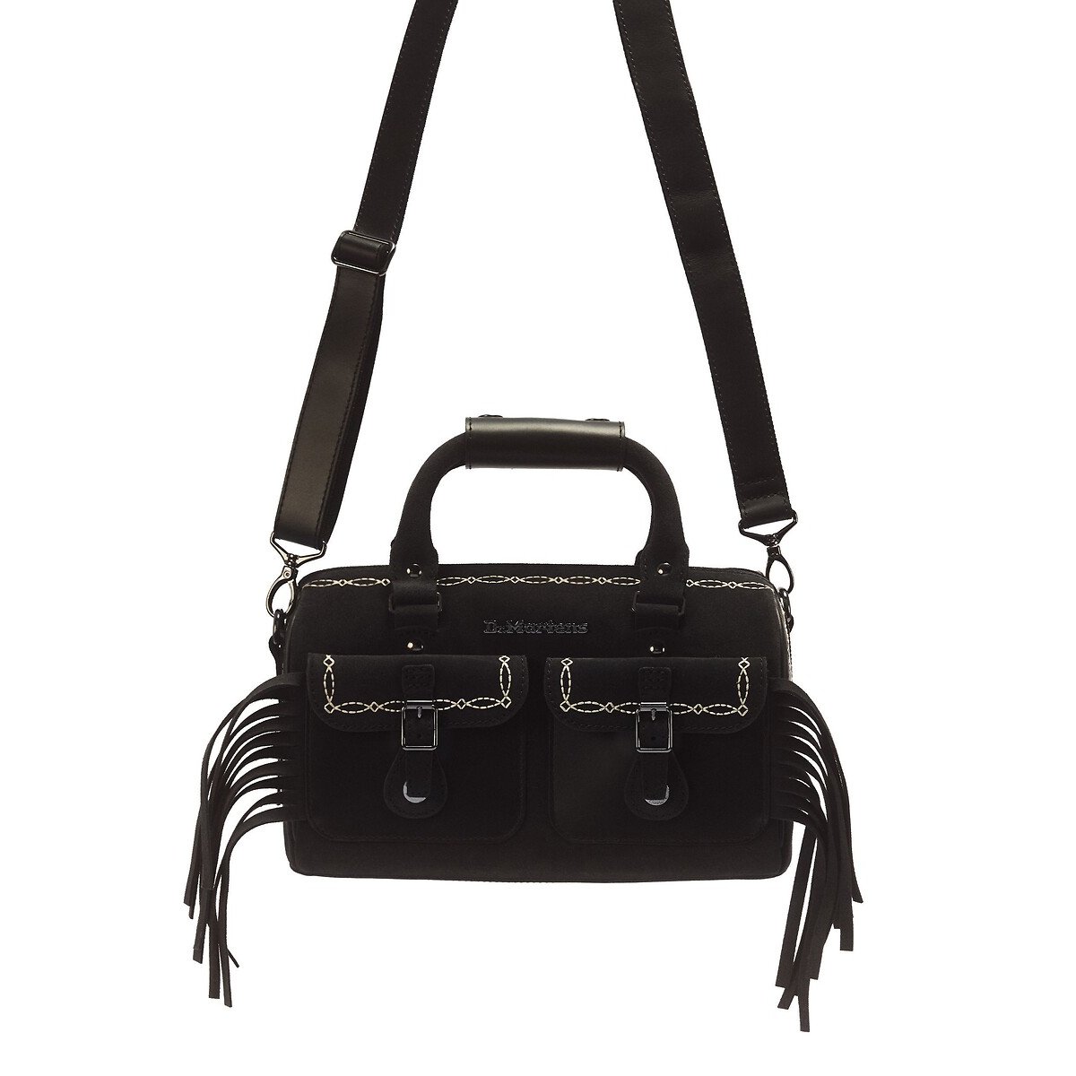 Borsa in pelle con manici nero , DR. MARTENS