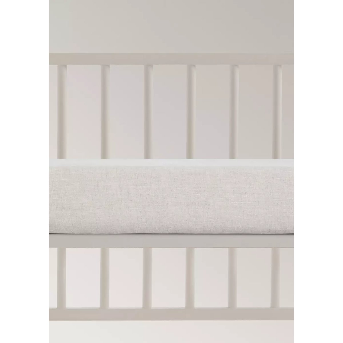 Drap-housse berceau lin lavé beige, MANGO HOME