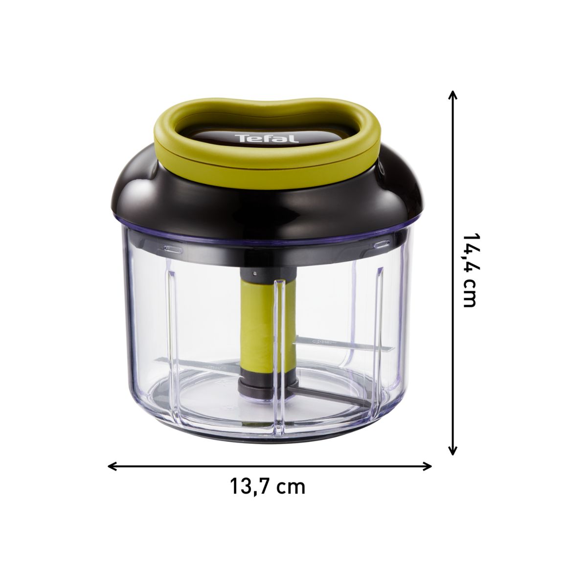 Hachoir manuel 5 secondes 900 ml + lame glace pilée blanc et vert, TEFAL