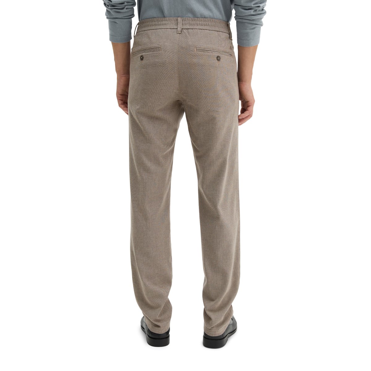 Chino modèle Stig Jogger Pleats shaped en coton bio mélangé marron, MARC O'POLO