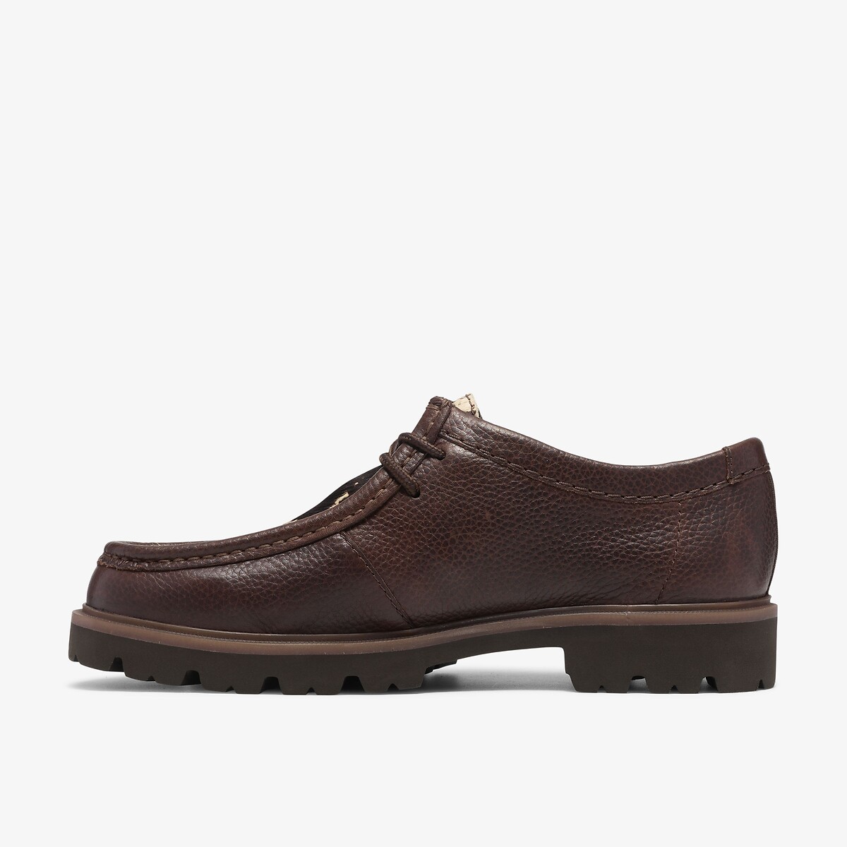 Derby in pelle, CLEYHILL SEAM marrone scuro, CLARKS
