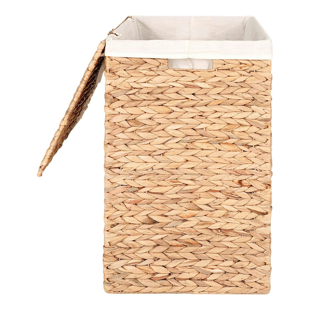 Panier à linge en jacynthe d'eau H 55 cm beige, PIER IMPORT